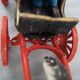 Old toy Horse-drawn carriage in cast iron polychrome iron with checker "P.D. CHIEF"
