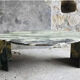 Marble table drop shape Roche Bobois vintage