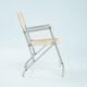 4 chaises de jardin pliantes en osier Tossa de style mid-century par Hilbrant, Italie, années 1960.
