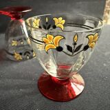 4 Enameled Alcohol Glasses – Art Deco