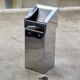 Vintage wall ashtray in shiny metal industrial style