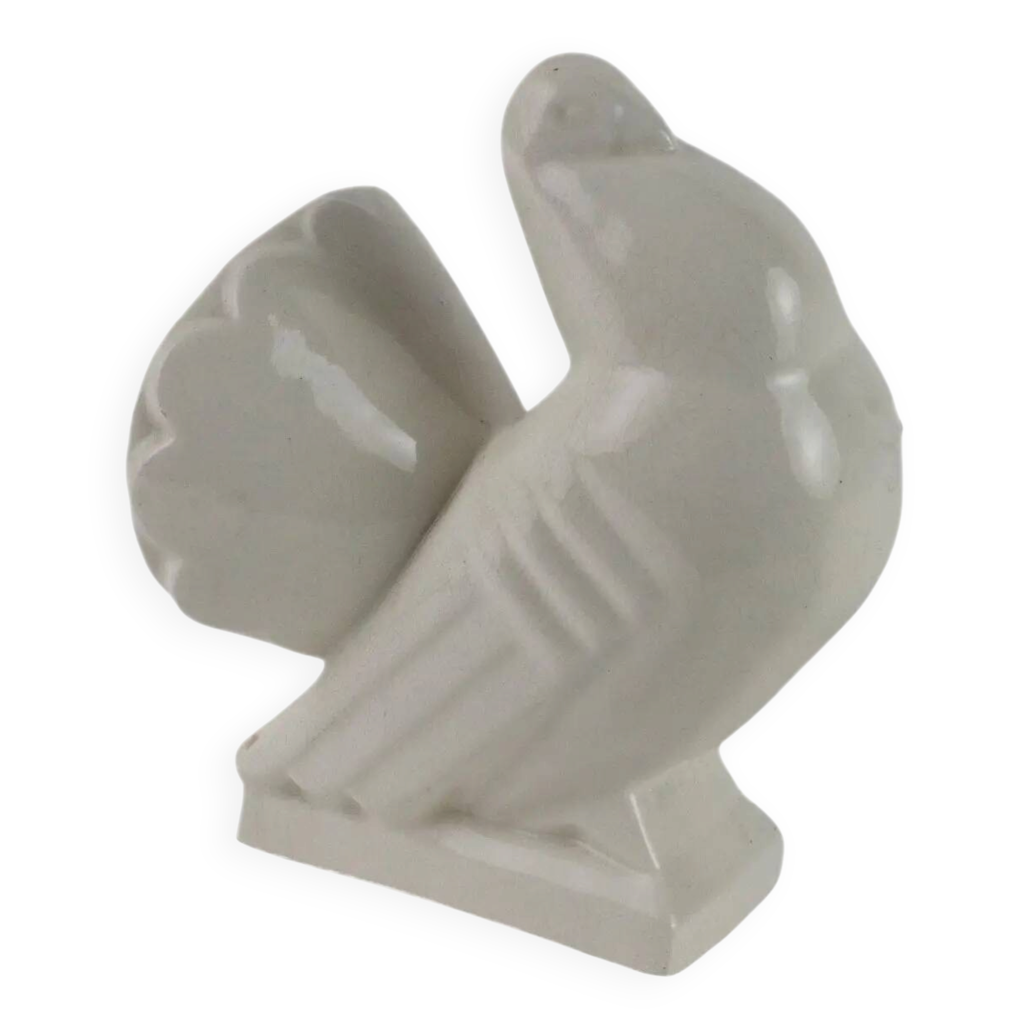 Ancient ceramic pigeon sculpture by George Ventrillon for Saint Clément.