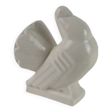 Ancient ceramic pigeon sculpture by George Ventrillon for Saint Clément.