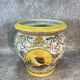 Pot/Cachepot. Italian Renaissance Majolica ceramic. Asiatic style