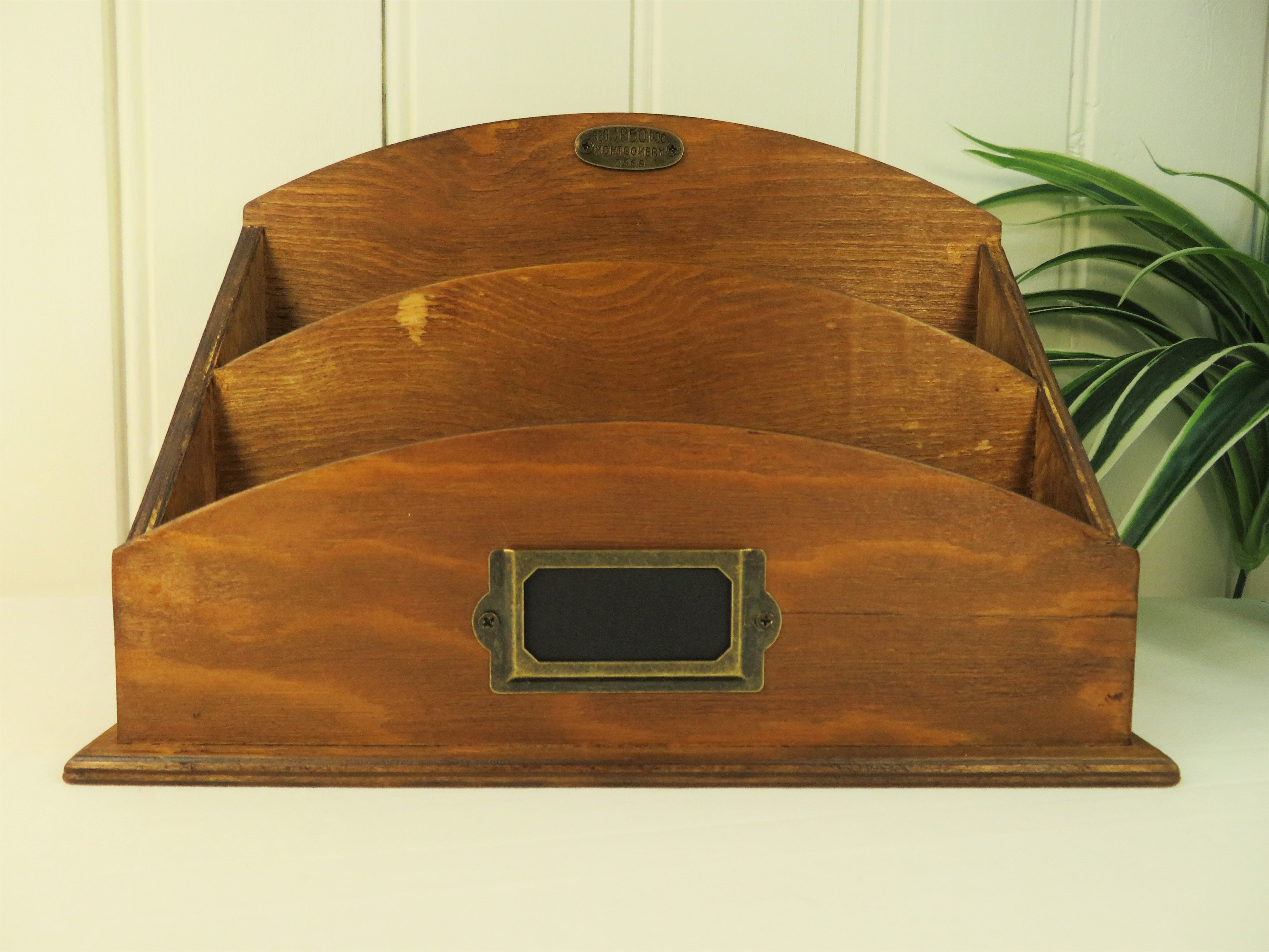 Wooden desk organizer