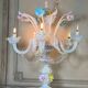 Multicoloured Venetian glass girandole from Murano with a dominant opaline blue, circa 1930.