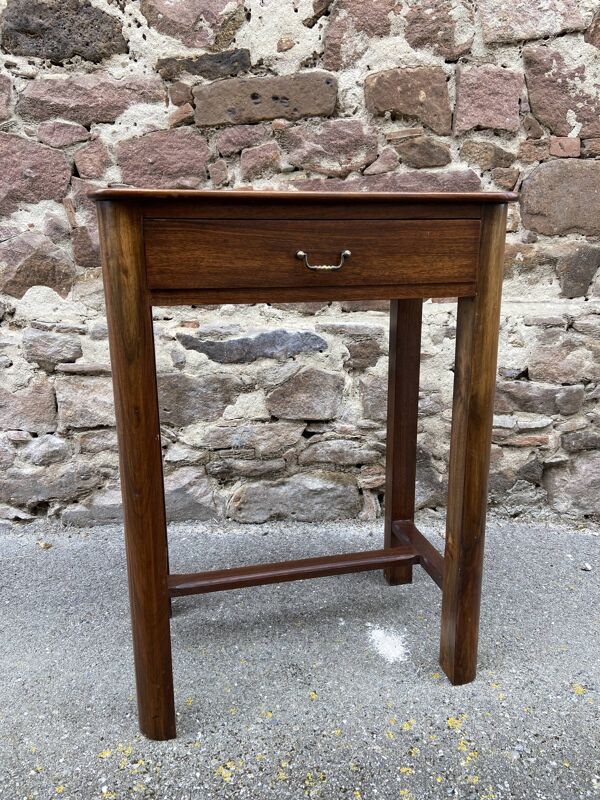Guéridon selette console vintage louis philippe noyer 1950