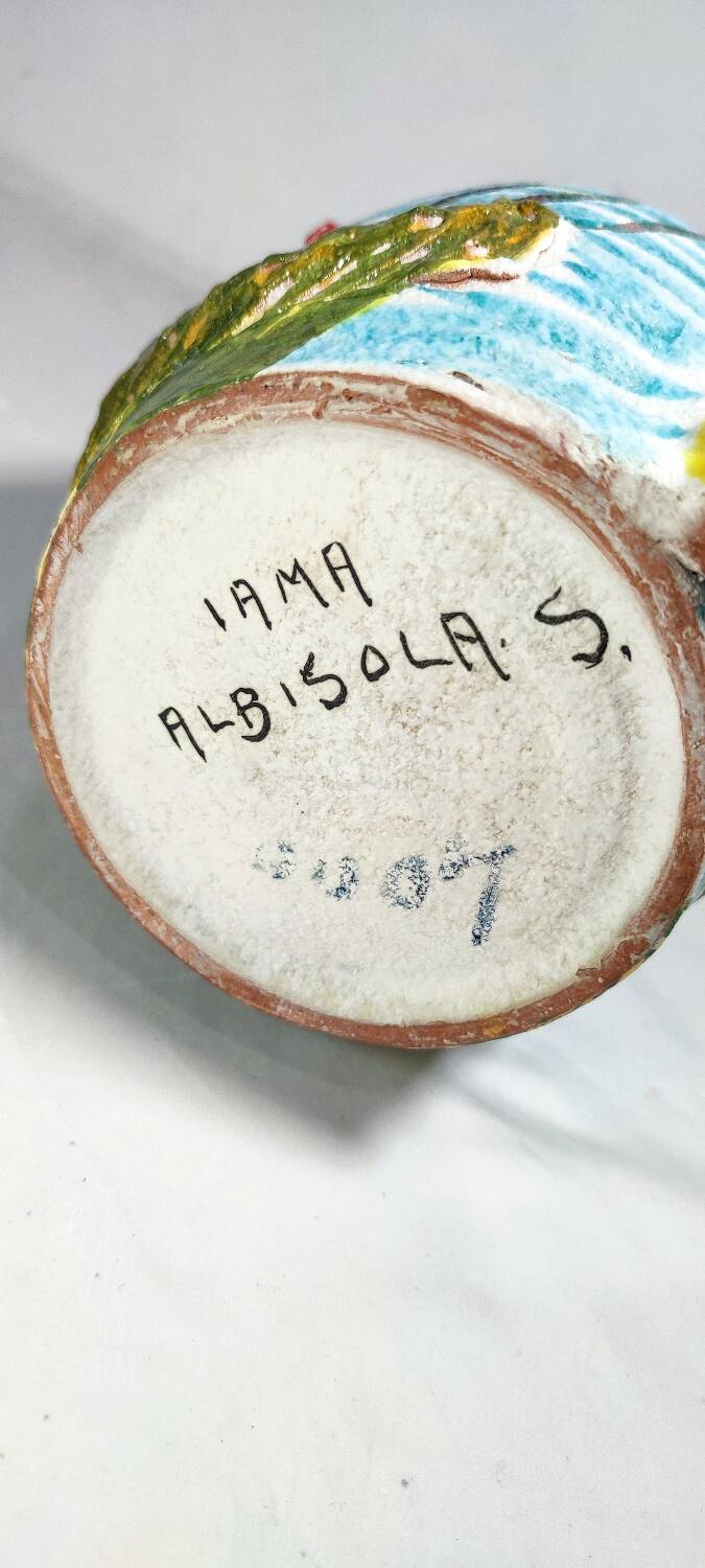 Jarrón de cerámica "IAMA Albisola". Italia, 1970s.