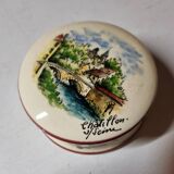 Antique porcelain candy jar and sugar bowl from Châtillon-sur-Seine