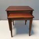 Set of two mid-century side tables in rosewood designed by bent silberg for furniture of denmark.