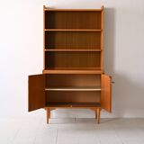 Vintage bookcase with pull-out shelf