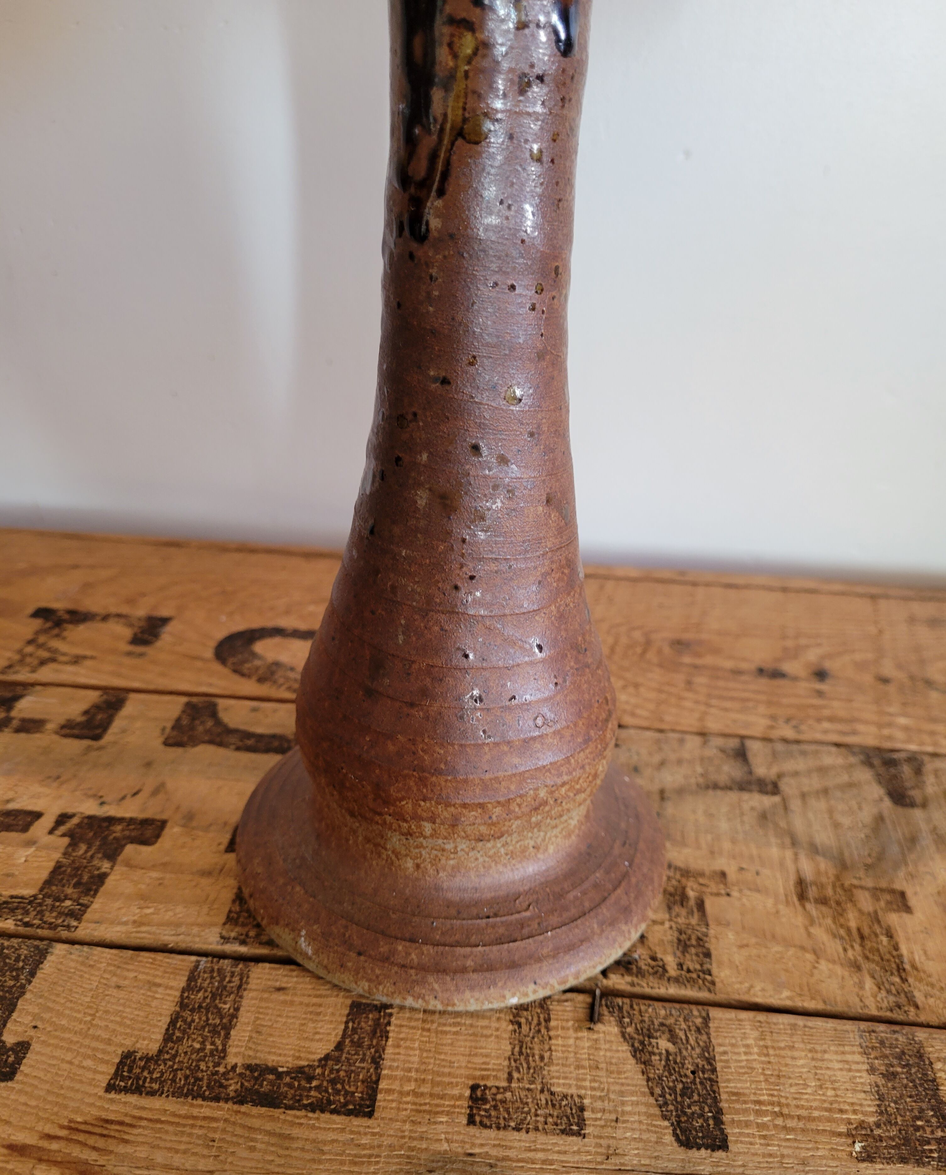 Stoneware and rope lamp