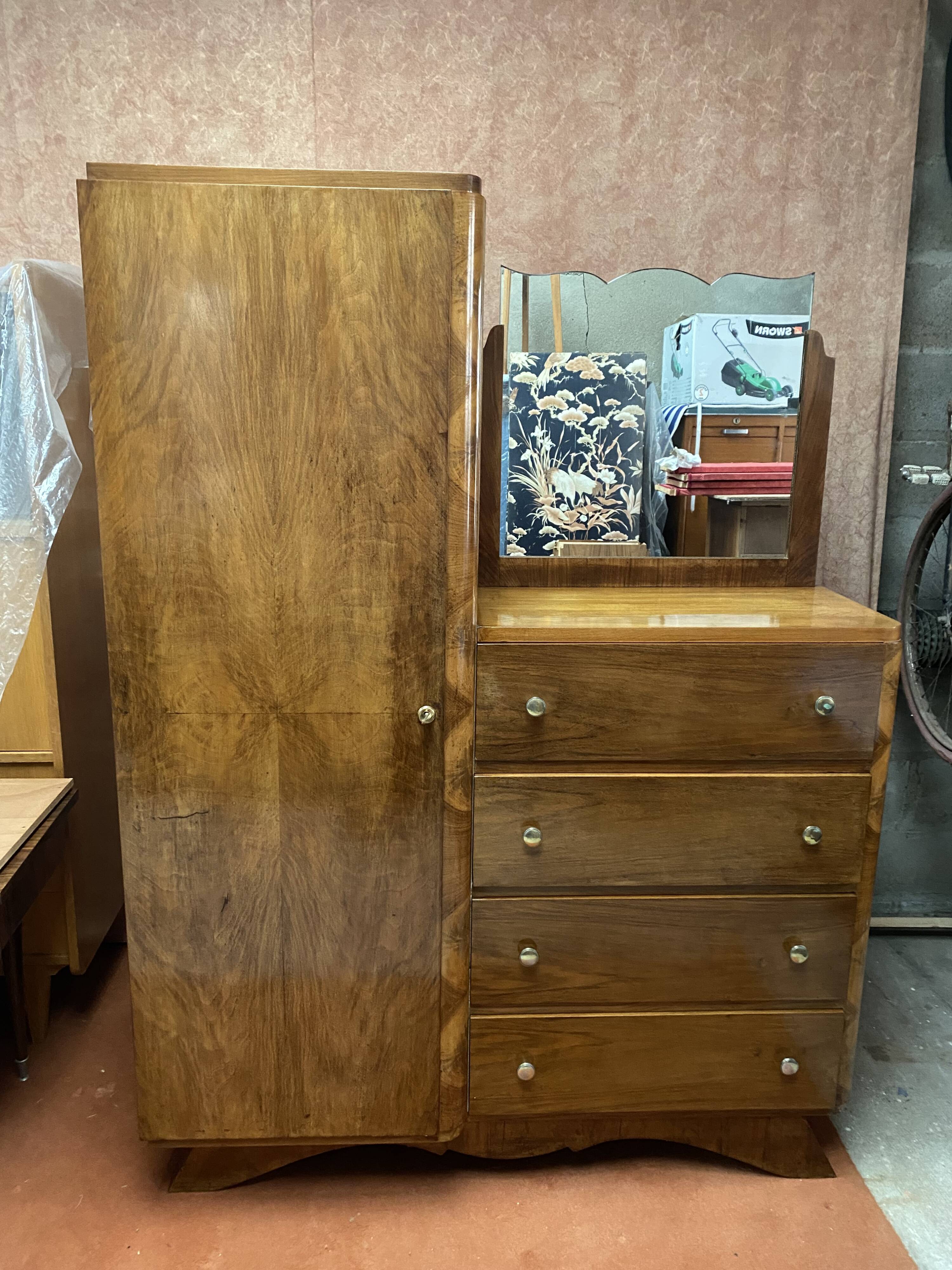 Vintage asymmetrical wardrobe