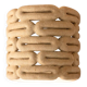Handcrafted ceramic wall light in raw stoneware inspired by Mid Century design.