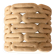 Handcrafted ceramic wall light in raw stoneware inspired by Mid Century design.