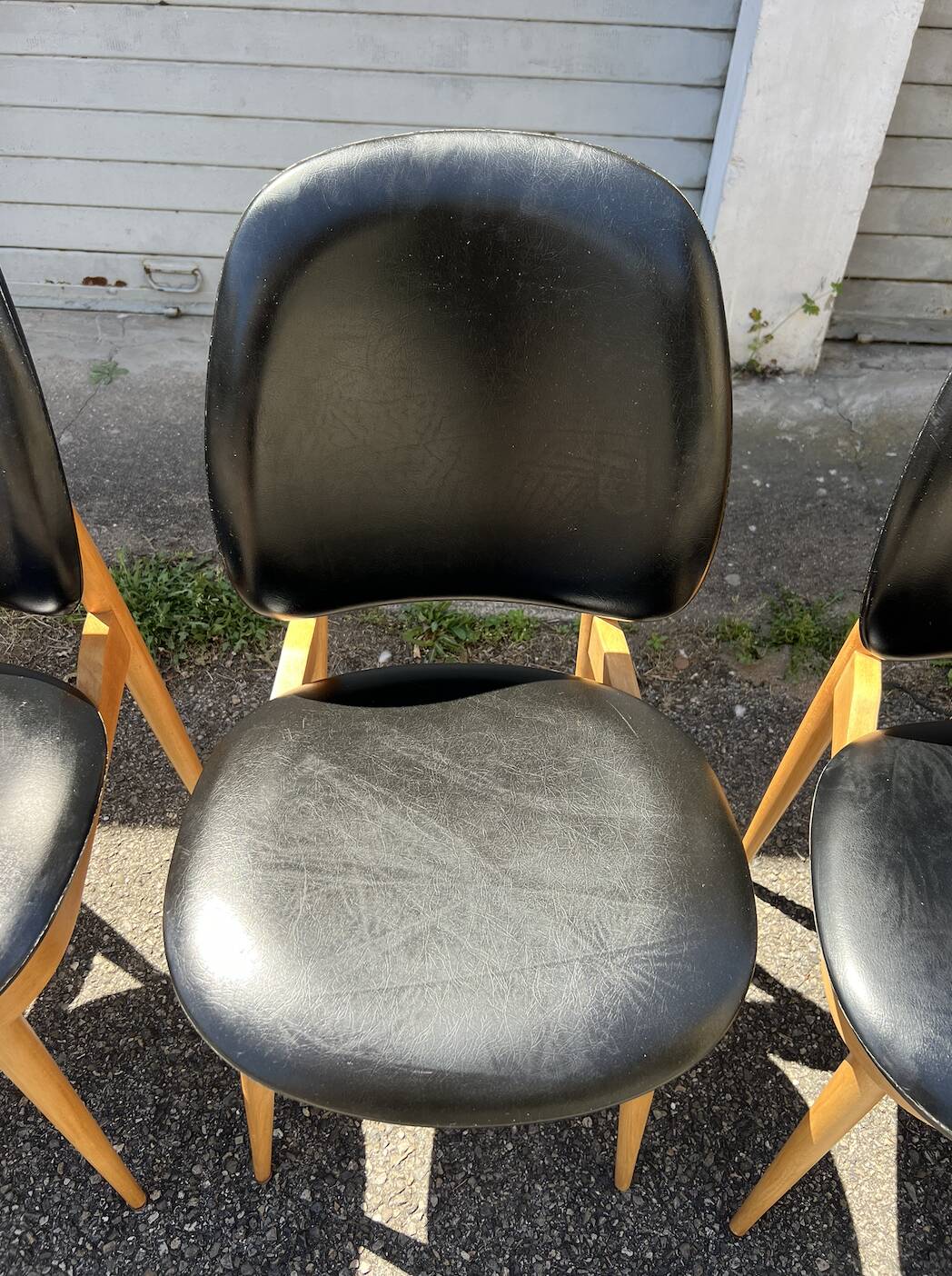 (Lot) 5 Chaises Pégase, Pierre Gurariche pour Baumann