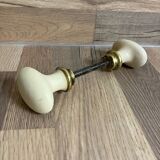 Antique beige porcelain door handle