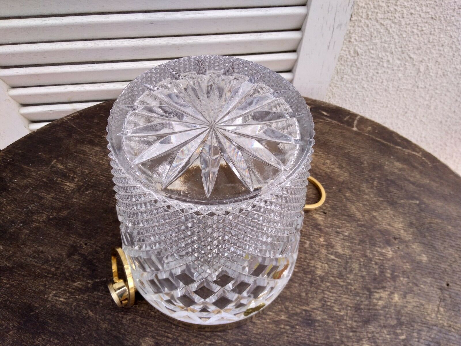 Bohemian crystal champagne bucket