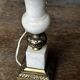 Vintage Alabaster and Brass Lamp Base H 30 cm