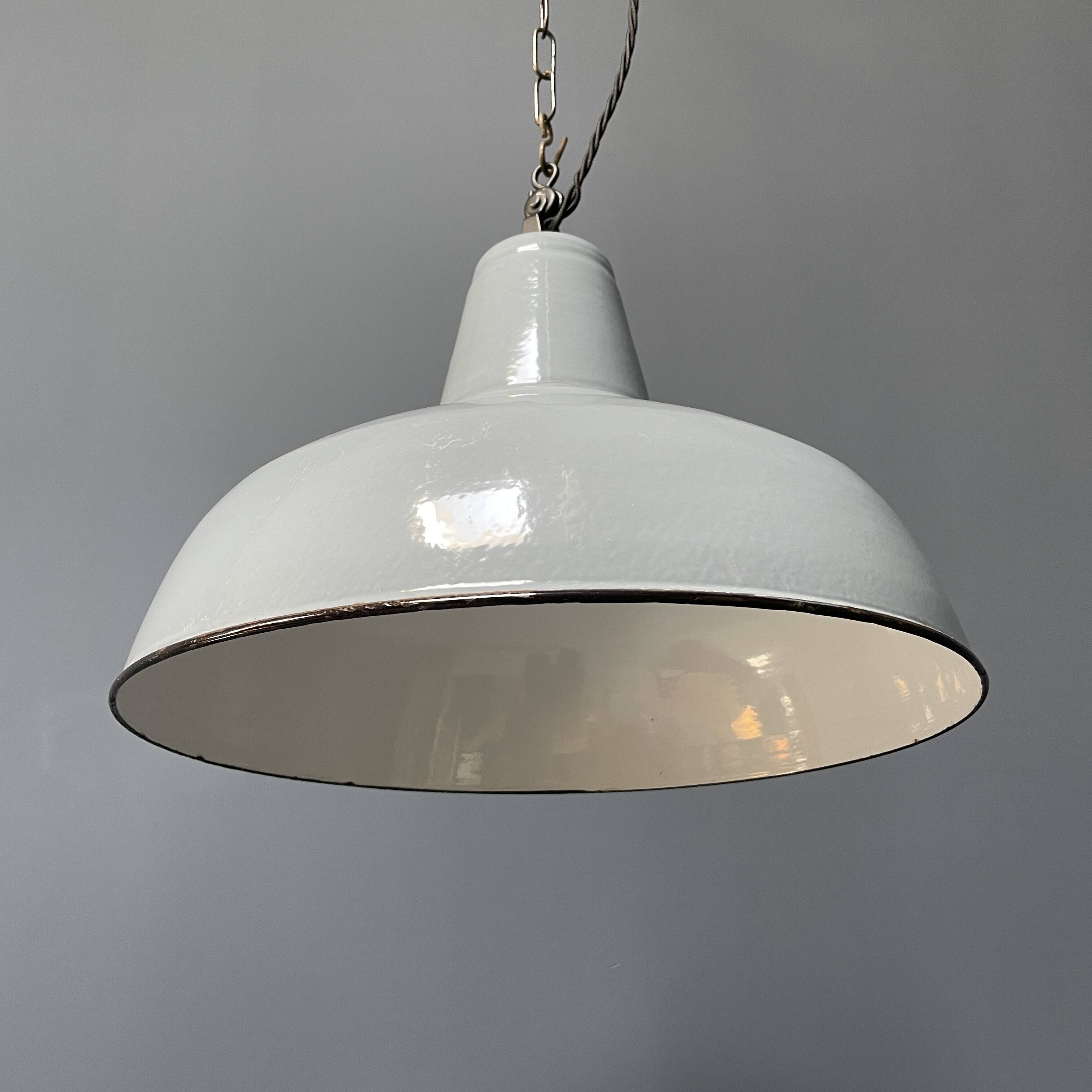 Light gray enamel Philips pendant lamps