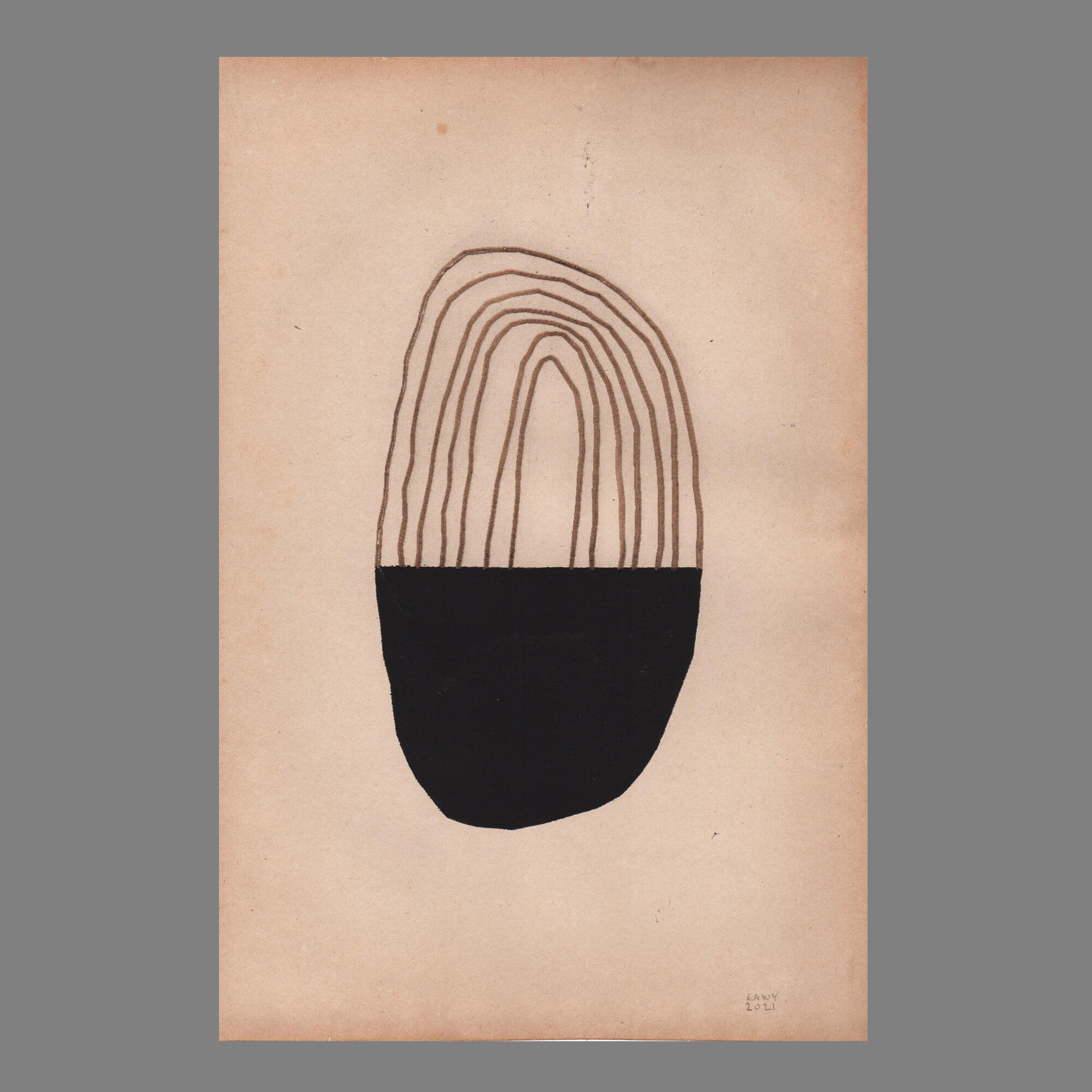 Illustration sur papier • TM495 • signée eawy