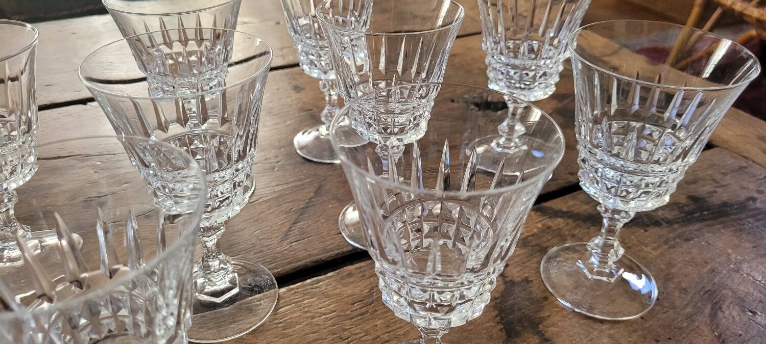 50s crystal glasses