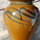 Flamed enamelled stoneware vase