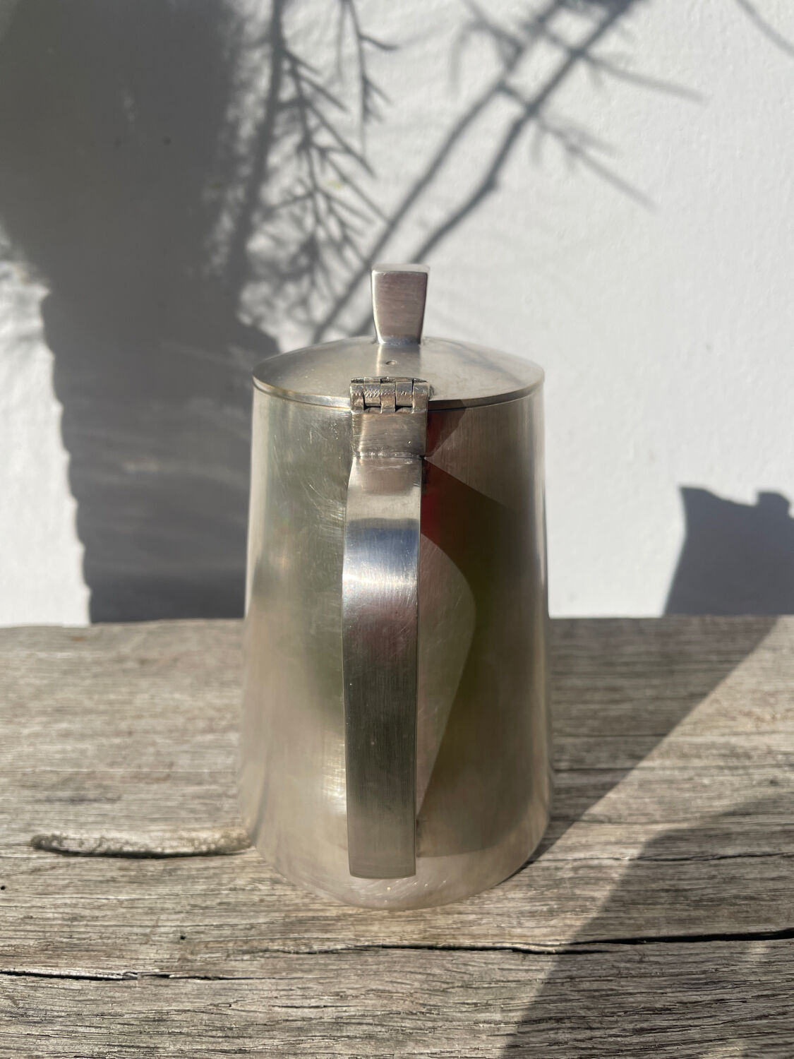 Art Deco silver-plated metal teapot