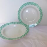 2 assiettes creuses Digoin Sarreguemines modèle Lola