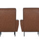 Pair of armchairs Skaï vintage brown An 60