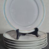 6 Paris porcelain dinner plates
