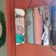 Solid brass triptych barber mirror