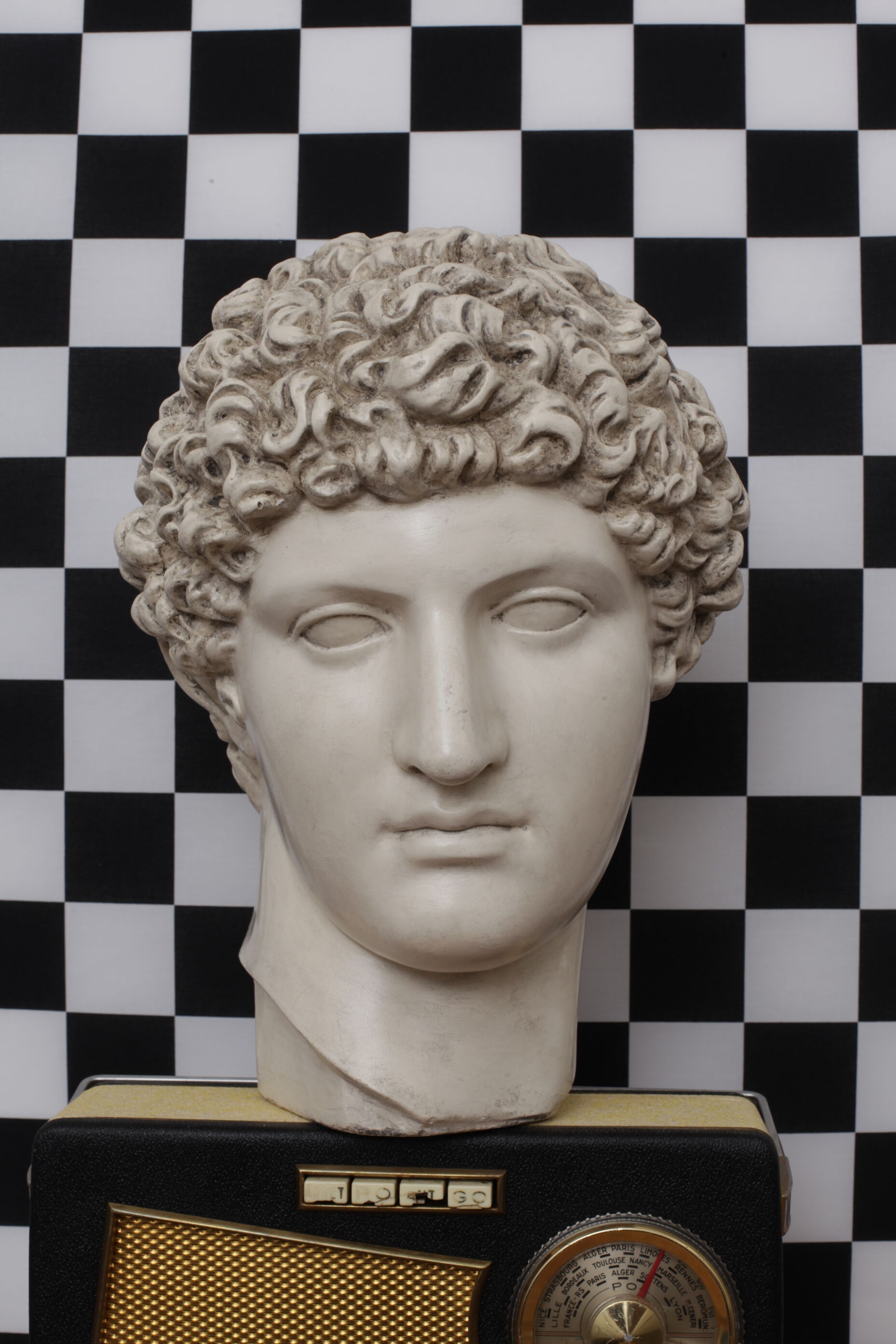 Greek head in waxed ivory plaster