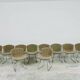 Set of 10 Wire chairs by Harry Bertoia for Knoll