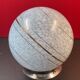 Old glass globe ceiling light clichy opaline metal base support art deco