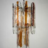 Italian Vintage Murano glass chandelier by Mazzega, model Occhio. Italy '70