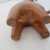 Toy wood giraffe vintage scandinavian teak 1960-70