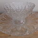 Cut glass dish and fruit cup