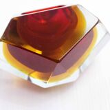 Cendrier diamant en verre de Murano par Seguso