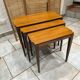 Vintage Scandinavian nesting coffee table in solid teak