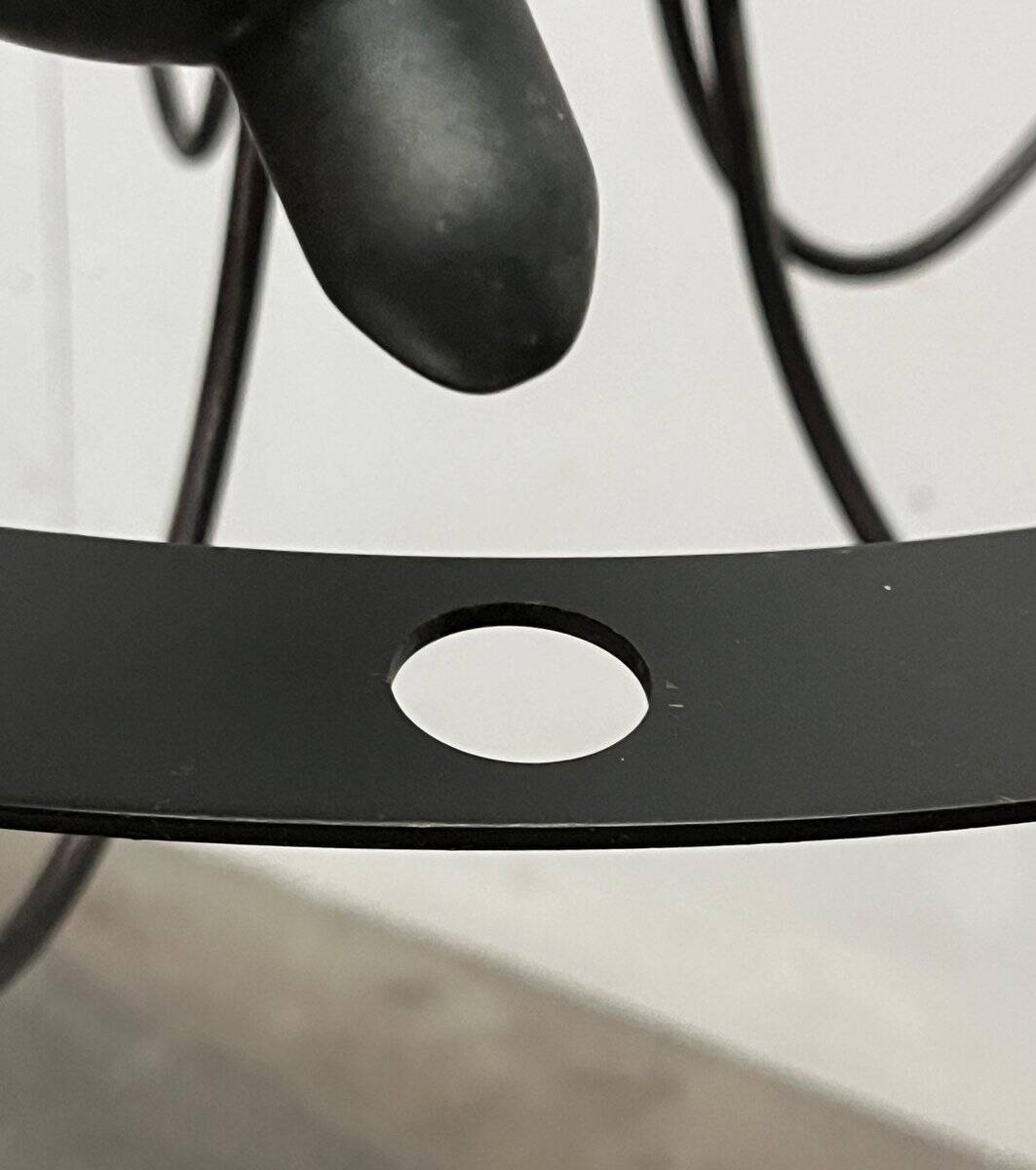 Vintage wrought iron candlestick chandelier by Ehlén Johansson for Ikea, 1990s.