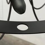 Vintage wrought iron candlestick chandelier by Ehlén Johansson for Ikea, 1990s.