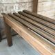 Slatted bench