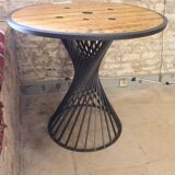 Standing table with epoxy iron base