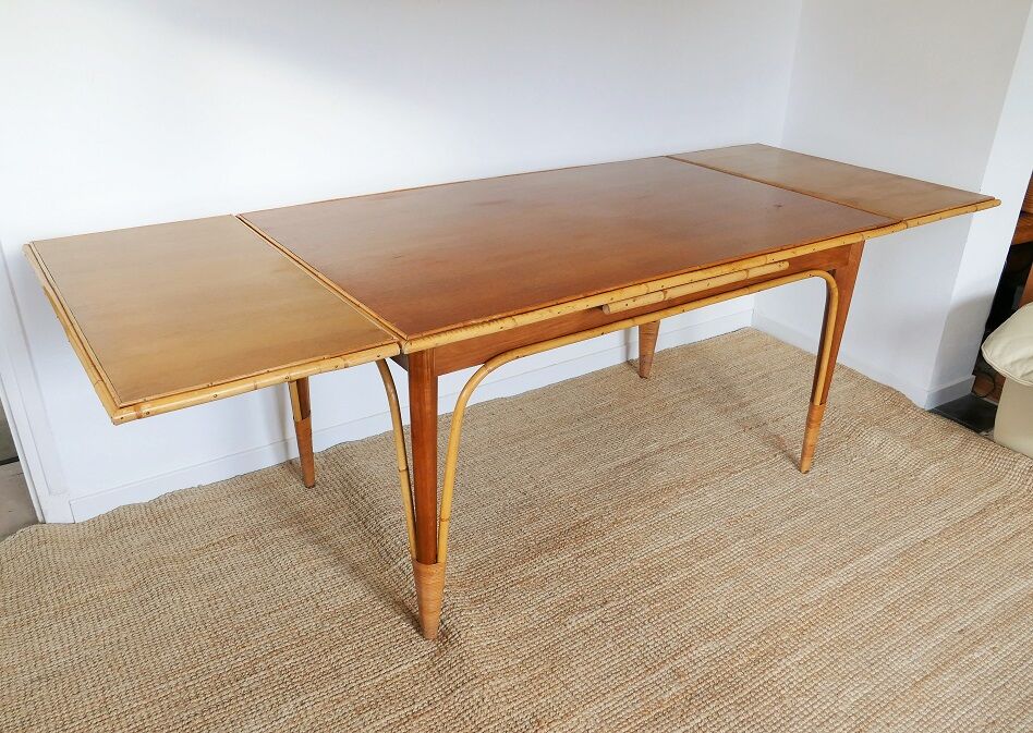 Rattan extension table