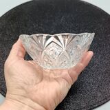 Dessert set, bowls and salad bowl in vintage textured glass