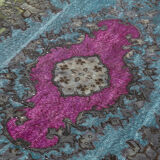 Hand-Knotted Antique Turkish 1980s 164 cm x 275 cm Purple Carpet