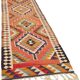 Turkish Handwoven Vintage Herki Kilim 100 cm x 345 cm
