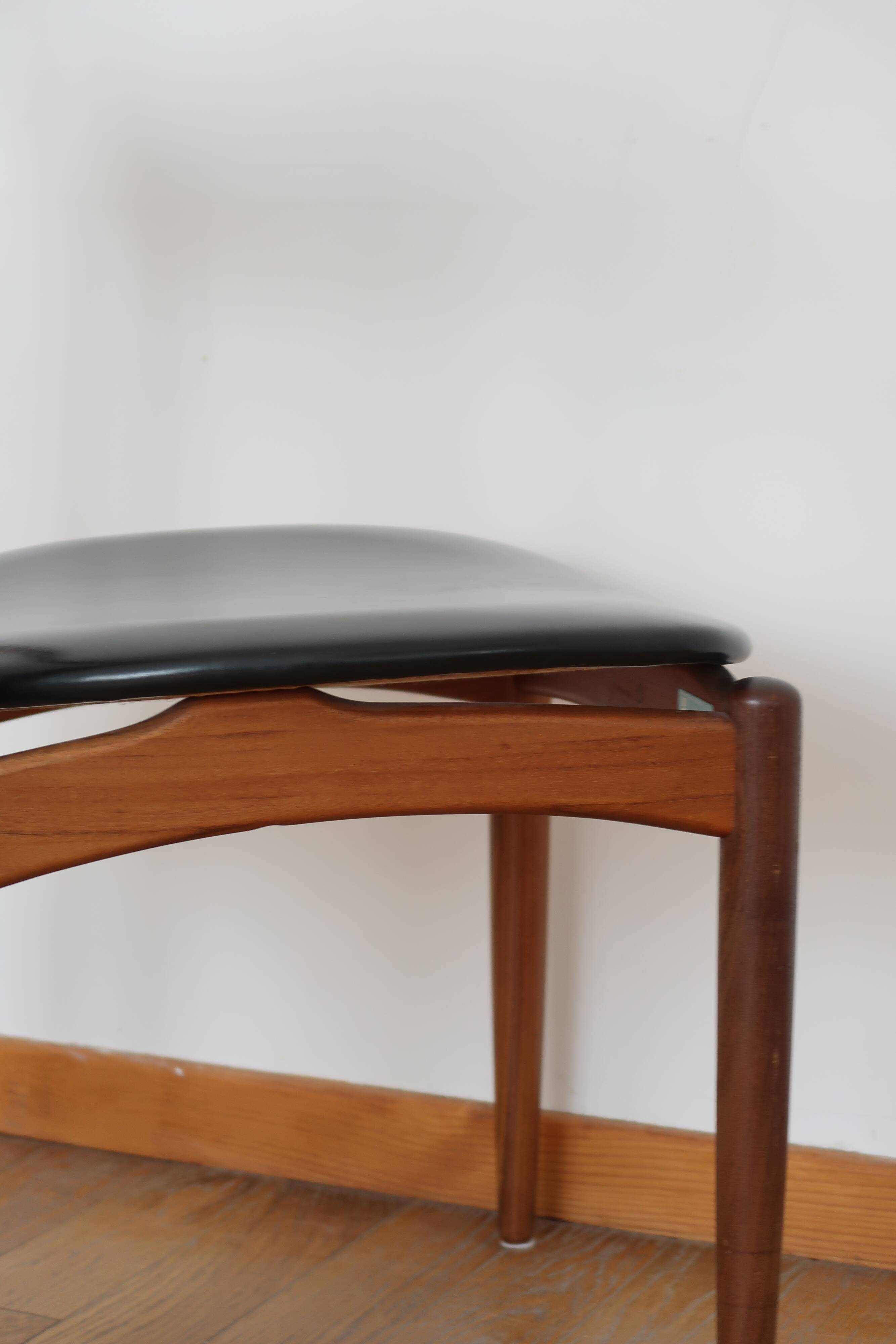 6 chairs skaï teck Bramin made in Denmark