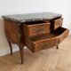 Curved Louis XV commode in rosewood and marble